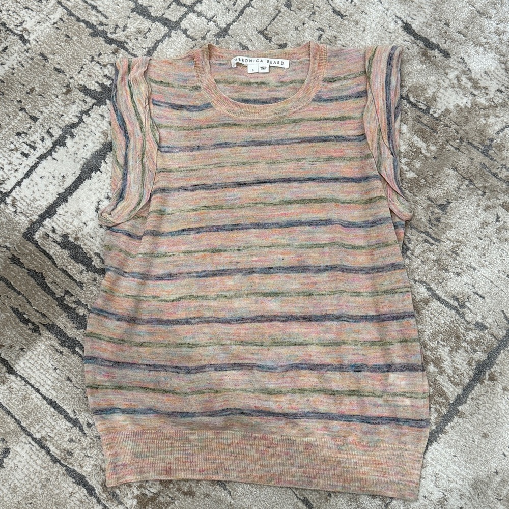 Veronica Beard Renley striped knit shell